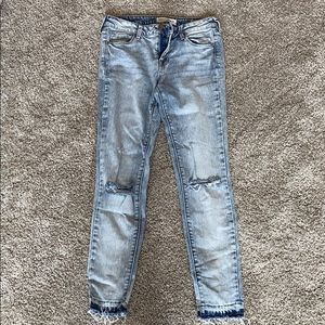 acid wash bull head jeans